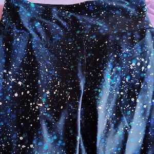 Galaxy Print Leggings, Women's, New